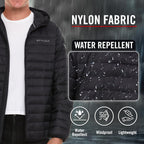Spyder Packable Puffer Jacket Men with Hood - Lightweight Winter