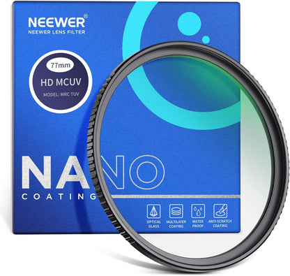 Neewer 10101410 77mm Ultra Slim UV Protection Filter