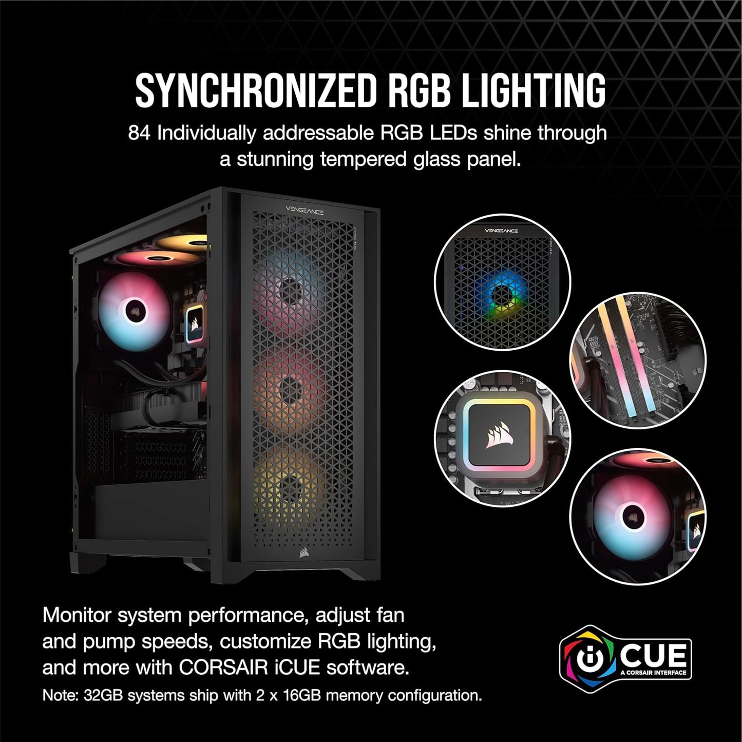 Corsair CS-9050098-NA Vengeance a7400 Gaming PC Ryzen 5 RTX 4060