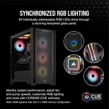 Corsair CS-9050098-NA Vengeance a7400 Gaming PC Ryzen 5 RTX 4060