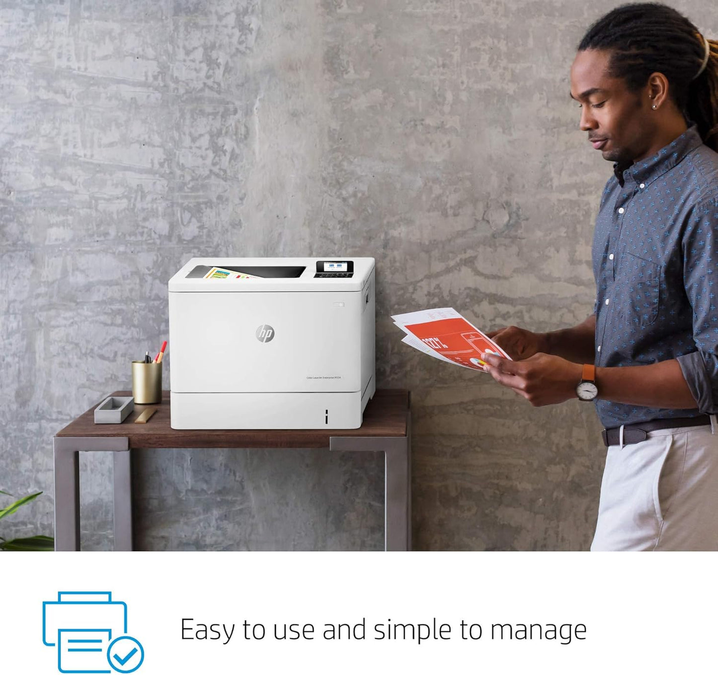HP M554 Color LaserJet Enterprise Duplex Printer Renewed