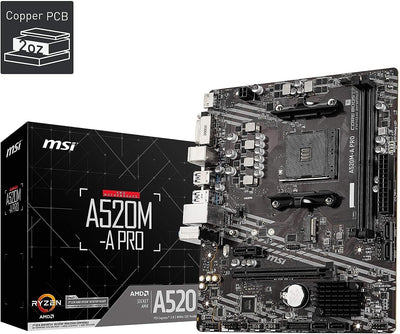 MSI A520M-A PRO Ryzen AM4 Micro-ATX Motherboard