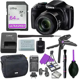 Canon SX540 PowerShot 50x Zoom Digital Camera Bundle