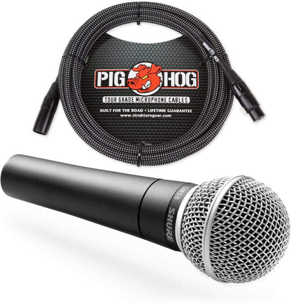 Shure 4330235796 SM58 Vocal Microphone XLR Cable Bundle