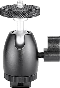 Neewer 1/4" Screw Mount Swivel Mini Ball Head Adapter