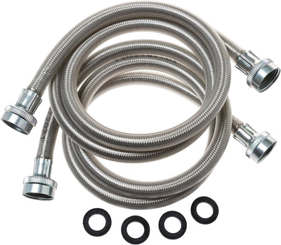 GE PM14X10005 Stainless Steel Washing Machine Hoses - 2 Pack