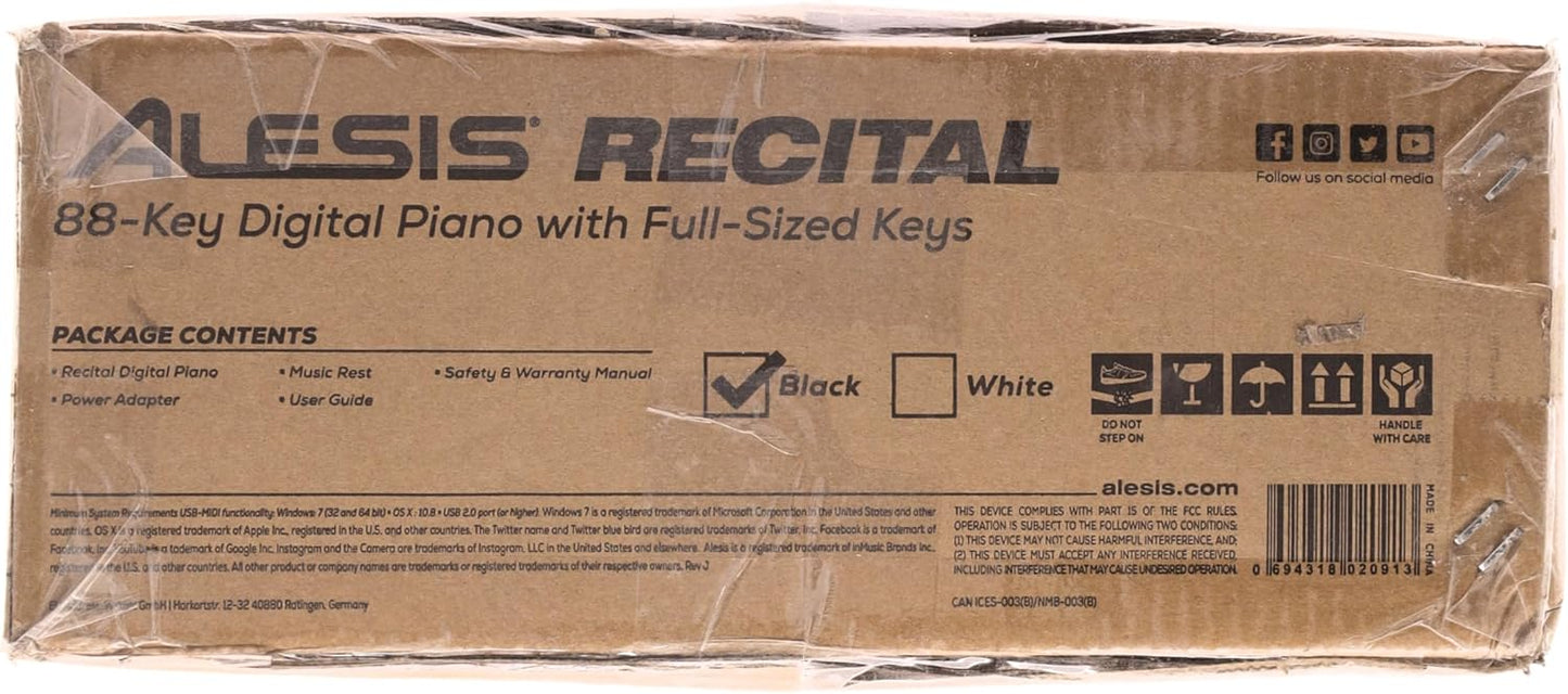 Alesis Recital 88-Key Digital Piano Keyboard Lessons
