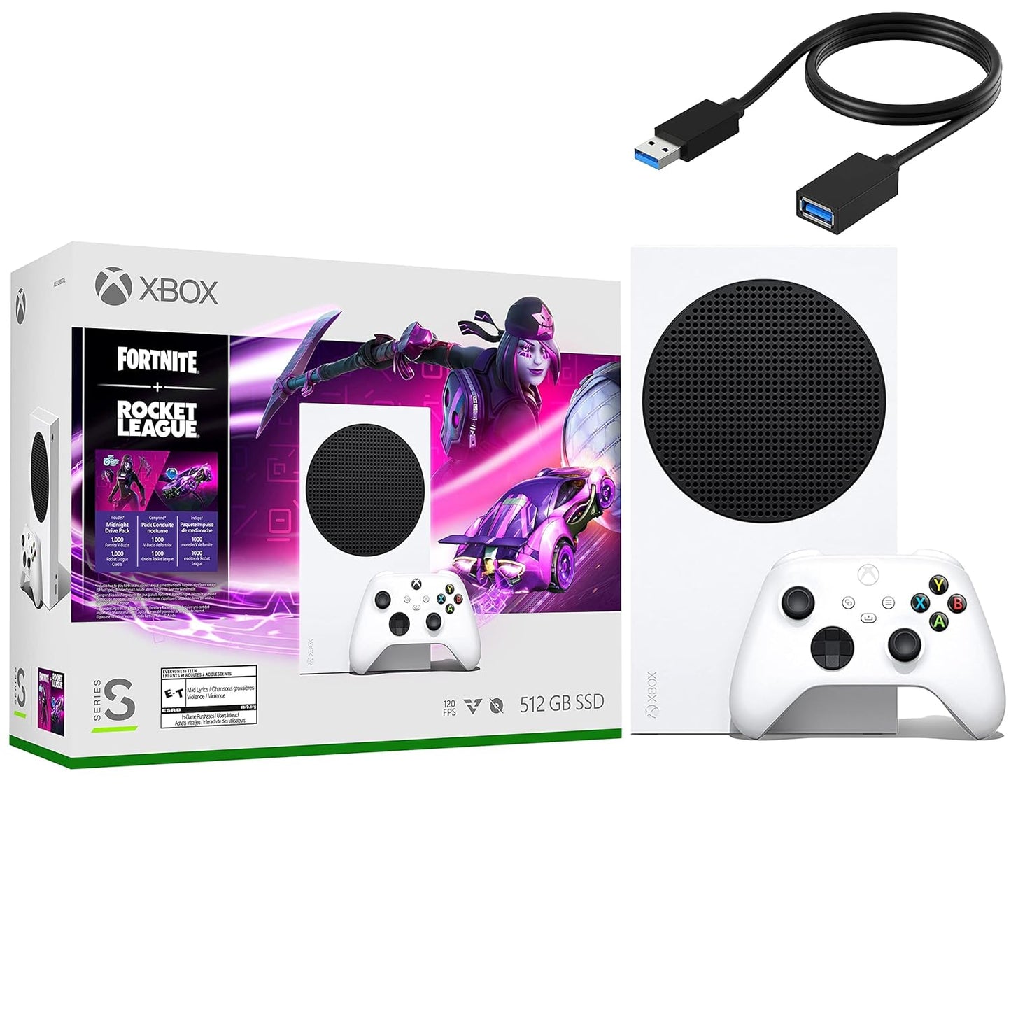 Microsoft Series S Fortnite Rocket League Bundle (Renewed)