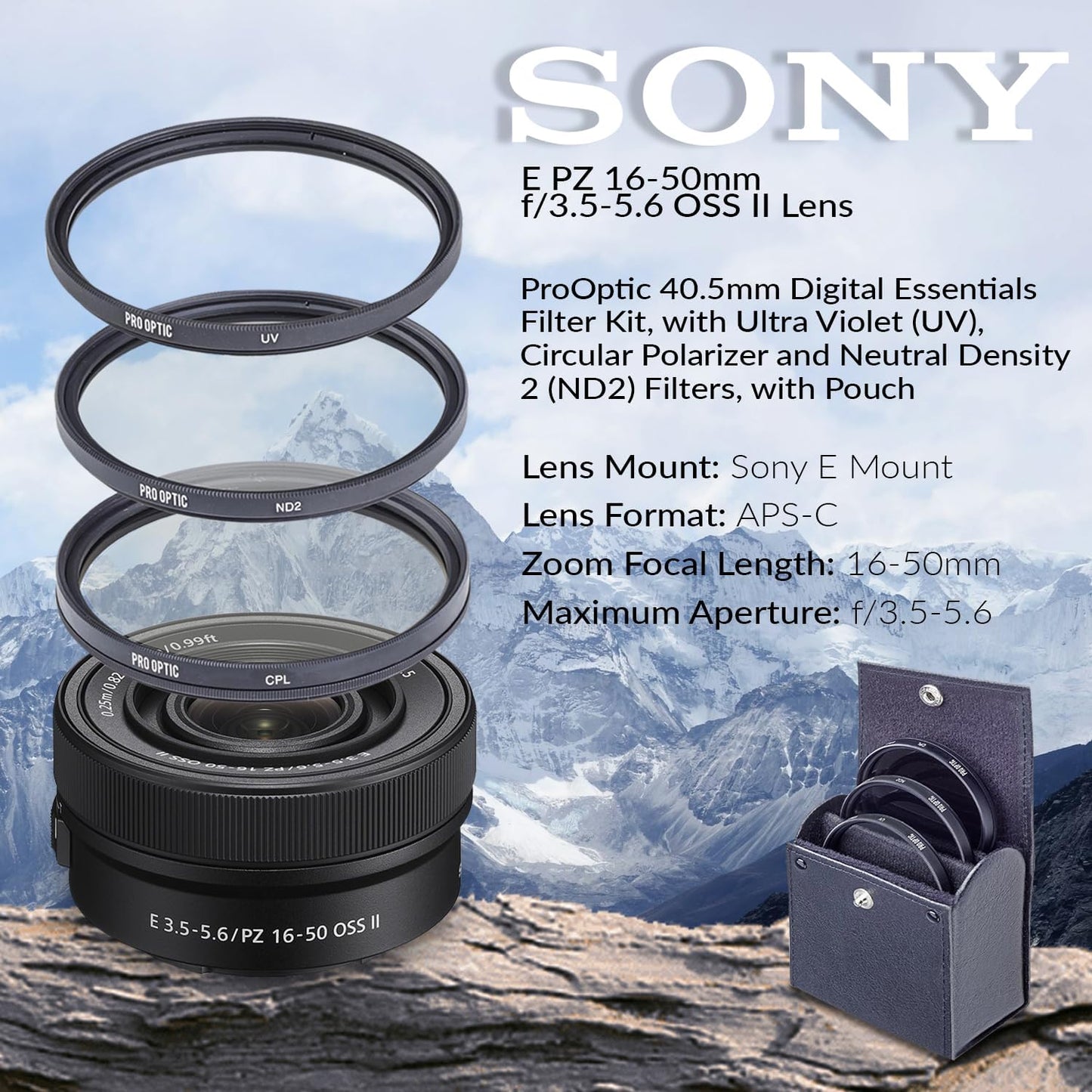 Sony Alpha a6400 Mirrorless Camera 16-50mm Lens Bundle