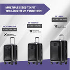 Spyder 210 Rails 3-Piece Luggage Set Black