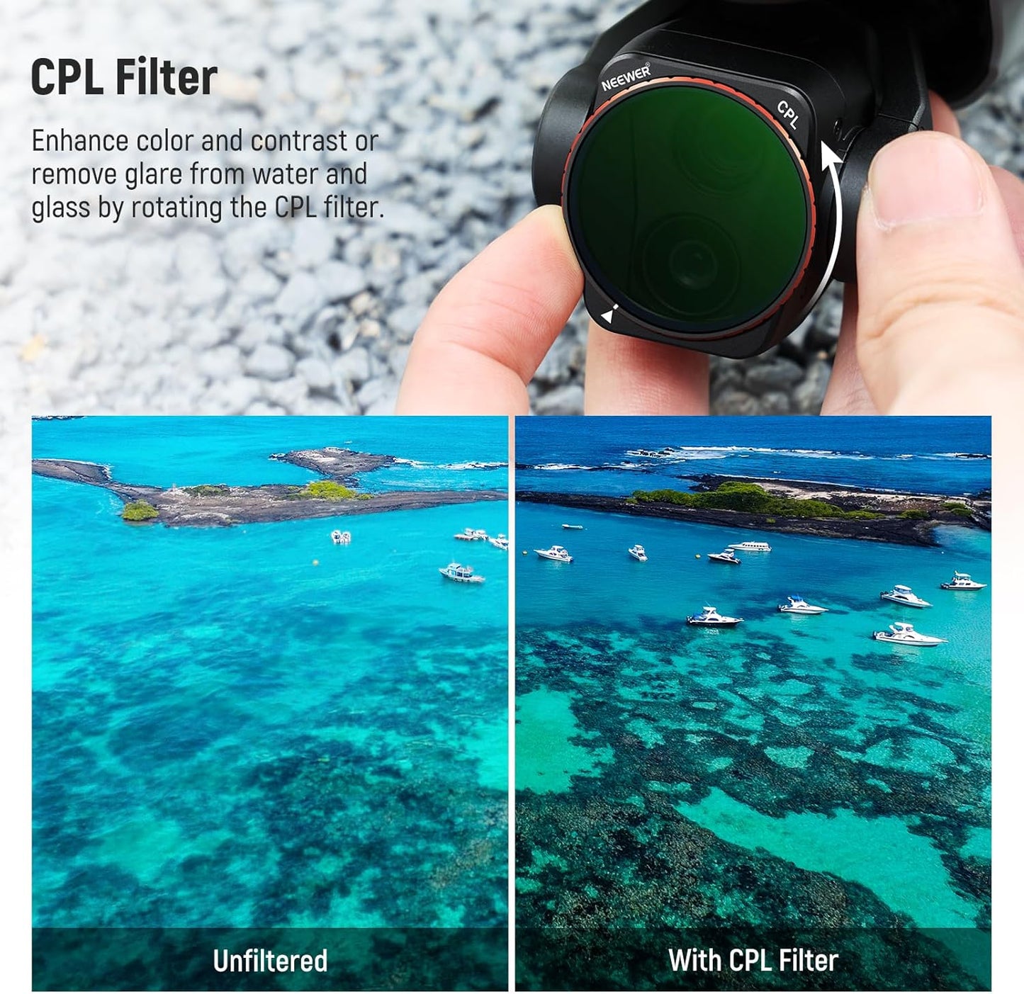 Neewer FL-A25: ND CPL UV Filter Set for DJI Air 3 (6 Pack)