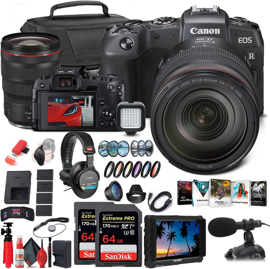 Canon 3380C012 EOS RP Mirrorless Camera 24-105mm Lens Bundle Renewed