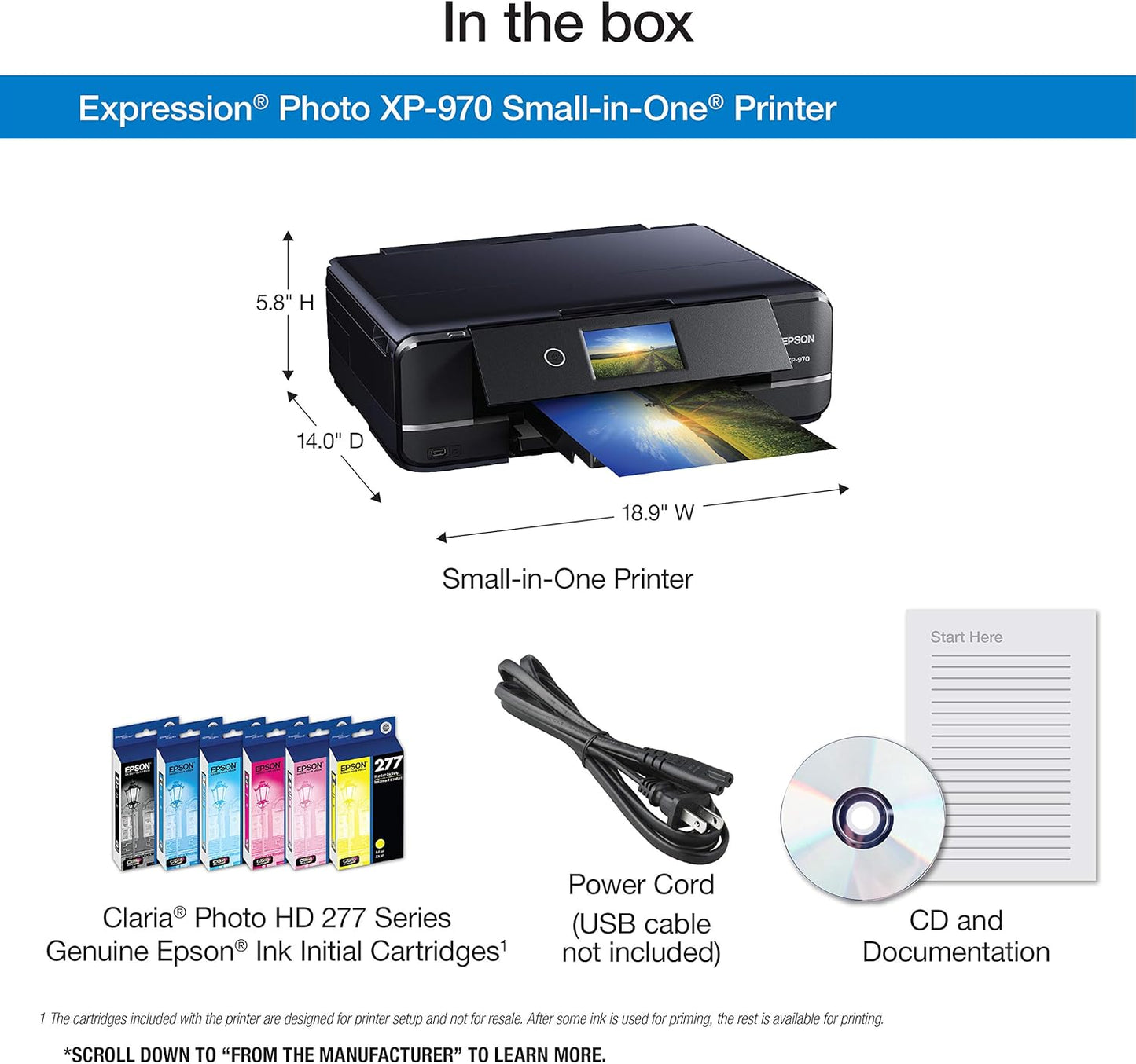 Epson C11CH45201-N Expression Photo XP-970 Renewed Printer
