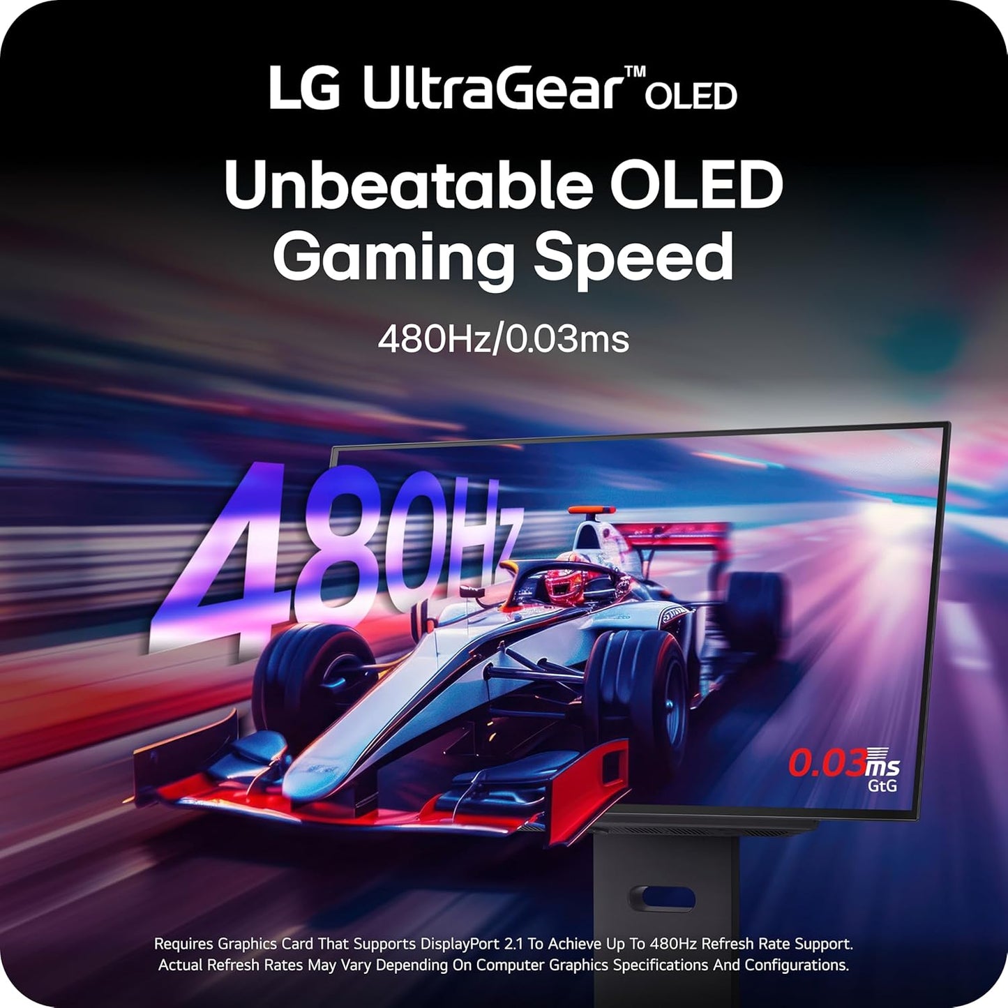 LG 27GX790A-B 27" 480Hz OLED Ultragear Gaming Monitor