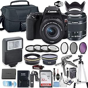 Canon EOS Rebel SL3 (White) DSLR Camera Bundle - Renewed