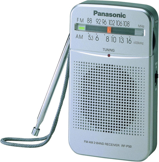 Panasonic RF-P50DGC-S Pocket AM/FM Radio - Silver