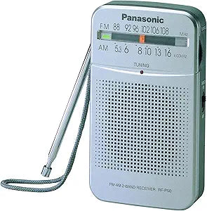 Panasonic RF-P50DGC-S Pocket AM/FM Radio Silver