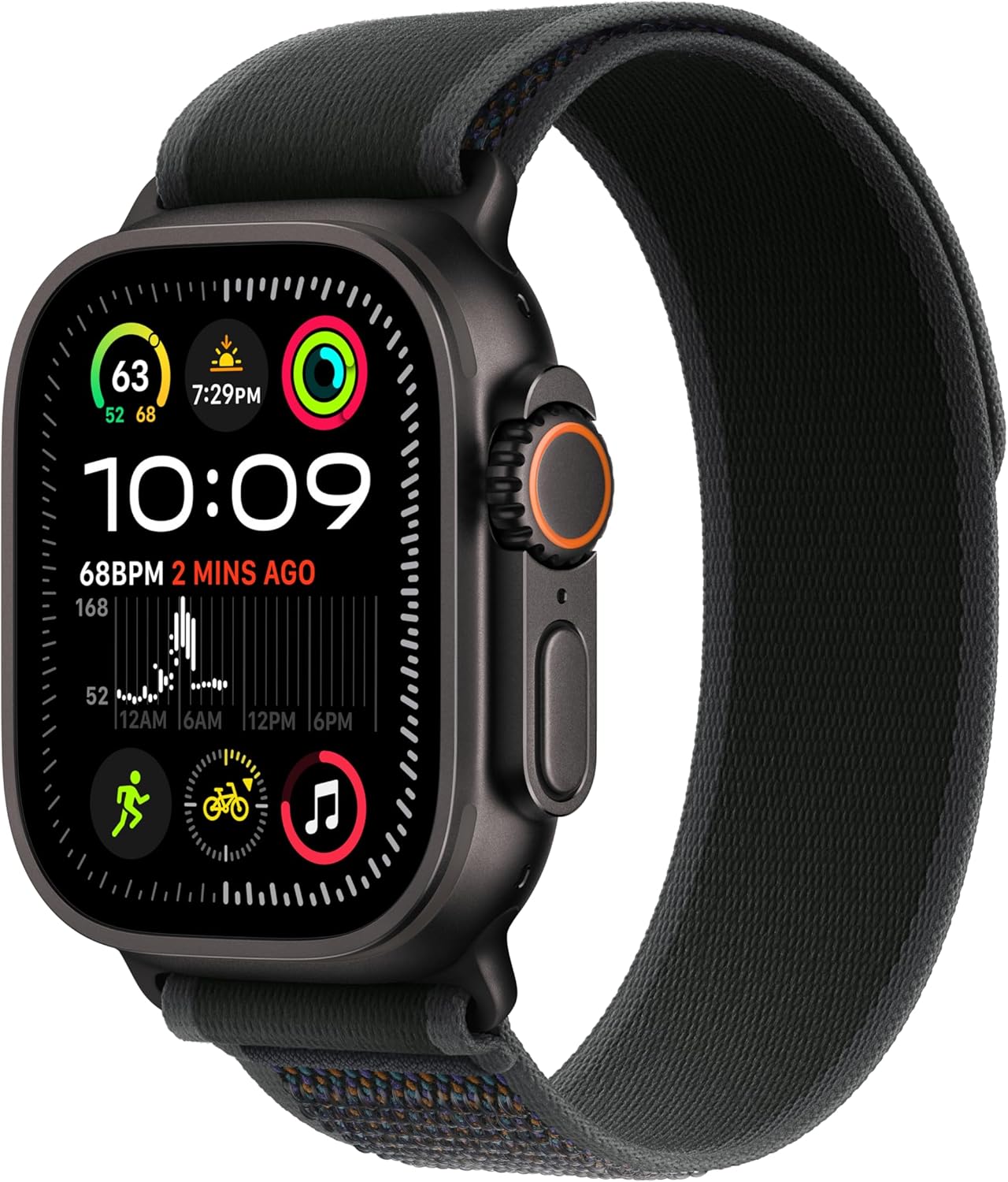 Apple Watch Ultra 2 [GPS + Cellular 49mm] Black Titanium (Renewed)