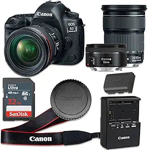 Canon 1483C082 EOS 5D Mark IV DSLR Camera Kit (Refurbished)