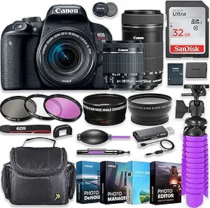 Canon EOS Rebel T7i DSLR Camera Bundle