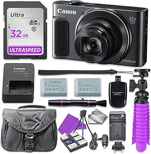 Canon PowerShot SX620 HS Digital Camera Black (Renewed) + 32GB Bundle
