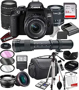 Canon 800D Rebel T7i DSLR Camera Bundle