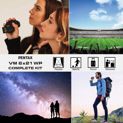 Pentax 63621 Monocular VM 6x21 WP Complete Smartphone Kit
