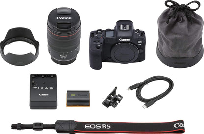Canon 4147C013 EOS R5 Mirrorless Camera with RF24-105mm Lens