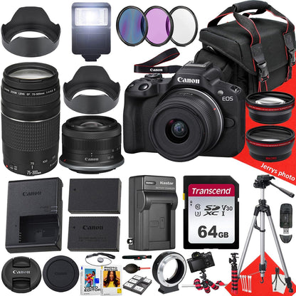 Canon R50 EOS Mirrorless Camera Bundle (Renewed)