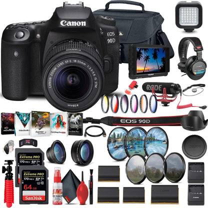 Canon 3616C009 EOS 90D DSLR Camera Bundle (Renewed)