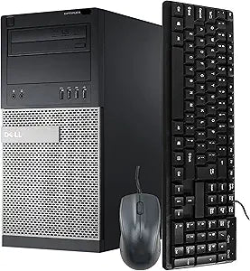 Dell OptiPlex i5 Tower - 8GB RAM, 128GB SSD + 1TB HDD, GT 1030 (Renewed)