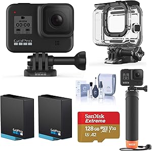 GoPro HERO8 Black 4K Waterproof Action Camera Bundle