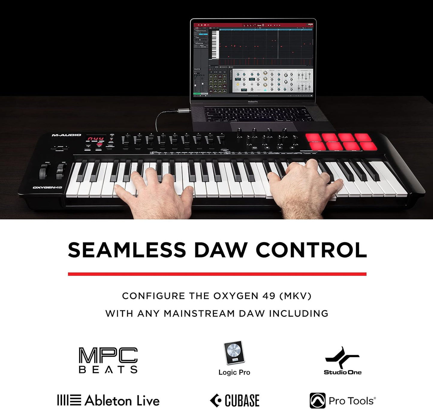 M-Audio Oxygen 49 MKV MIDI Keyboard Controller Beat Pads Software Suite