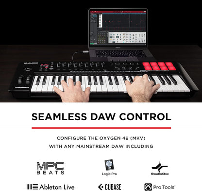 M-Audio Oxygen 49 MKV MIDI Keyboard Controller Beat Pads Software Suite