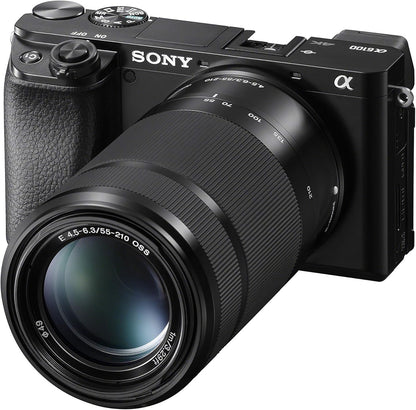 Sony Alpha A6100 Mirrorless Camera: 16-50mm, 55-210mm Lenses
