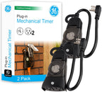 GE 46224 24-Hour Outdoor Mechanical Timer 2-Pack