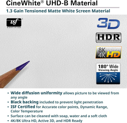 Elite Screens ER110WH2-F Sable Frame 2 110" Fixed Projector Screen
