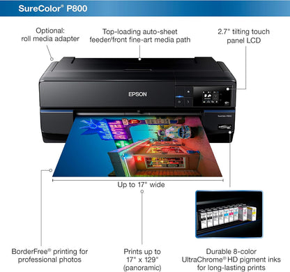 Epson P800 SureColor 17" Professional Photo Inkjet Printer