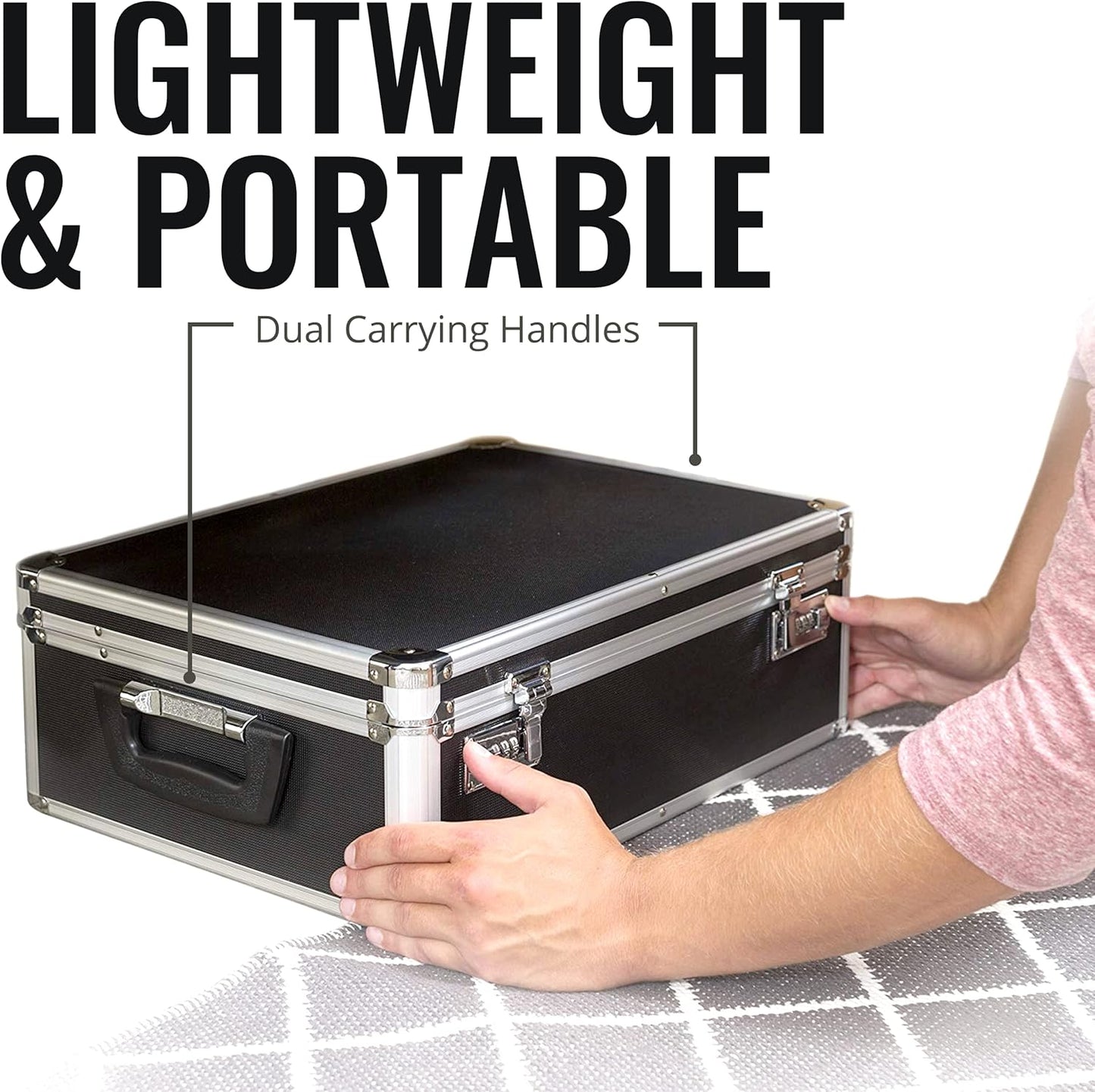 Vaultz VZ00323 Combination Lock Box for Laptop Cash and Medicine