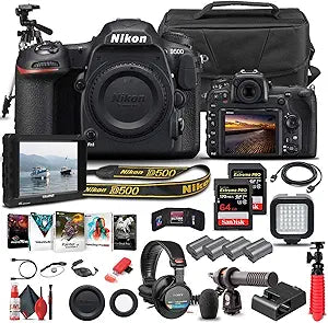 Nikon D500 DSLR Camera Body 4K Bundle Renewed