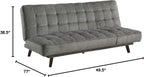 Lexicon 194840120780 Bowen Dark Gray Futon Sofa
