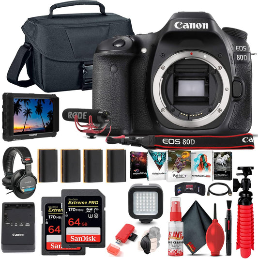 Canon 1263C004 EOS 80D DSLR Camera Bundle Renewed