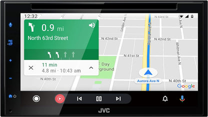 JVC KW-V66BT CarPlay Android Auto DVD Receiver, 6.8" Touchscreen