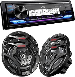 JVC KD-X38MBS Marine Receiver BT USB + CS-DR6201M Speakers