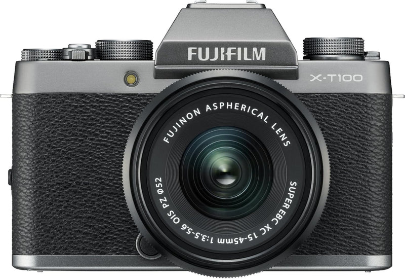 Fujifilm X-T100 w/XC15-45mm Dark Silver Mirrorless Camera Kit — main product image