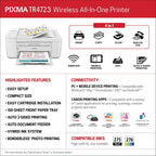 Canon TR4723 PIXMA Wireless All-in-One Printer White