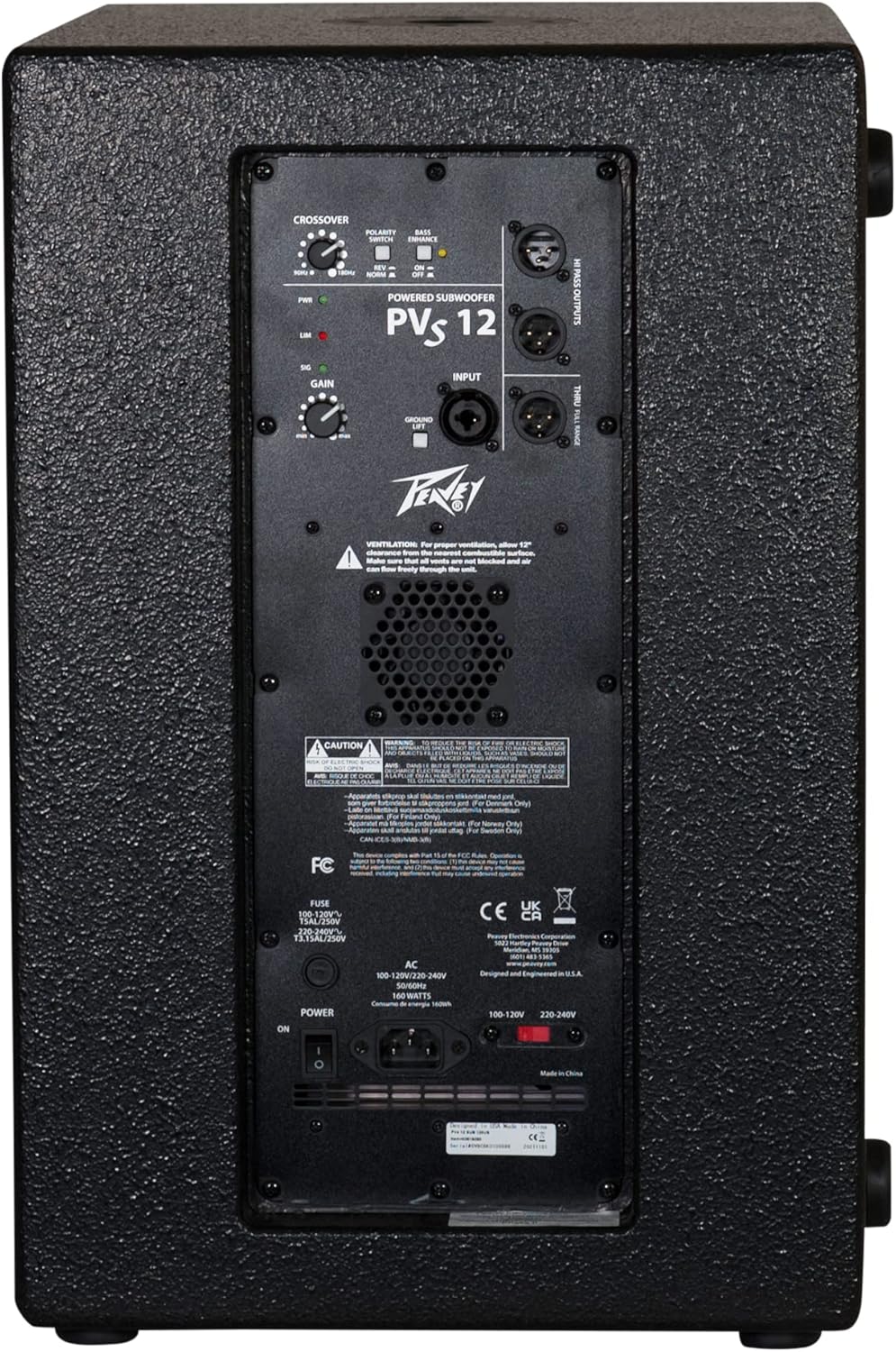 Peavey PVs 12 1000W Powered Bass Subwoofer