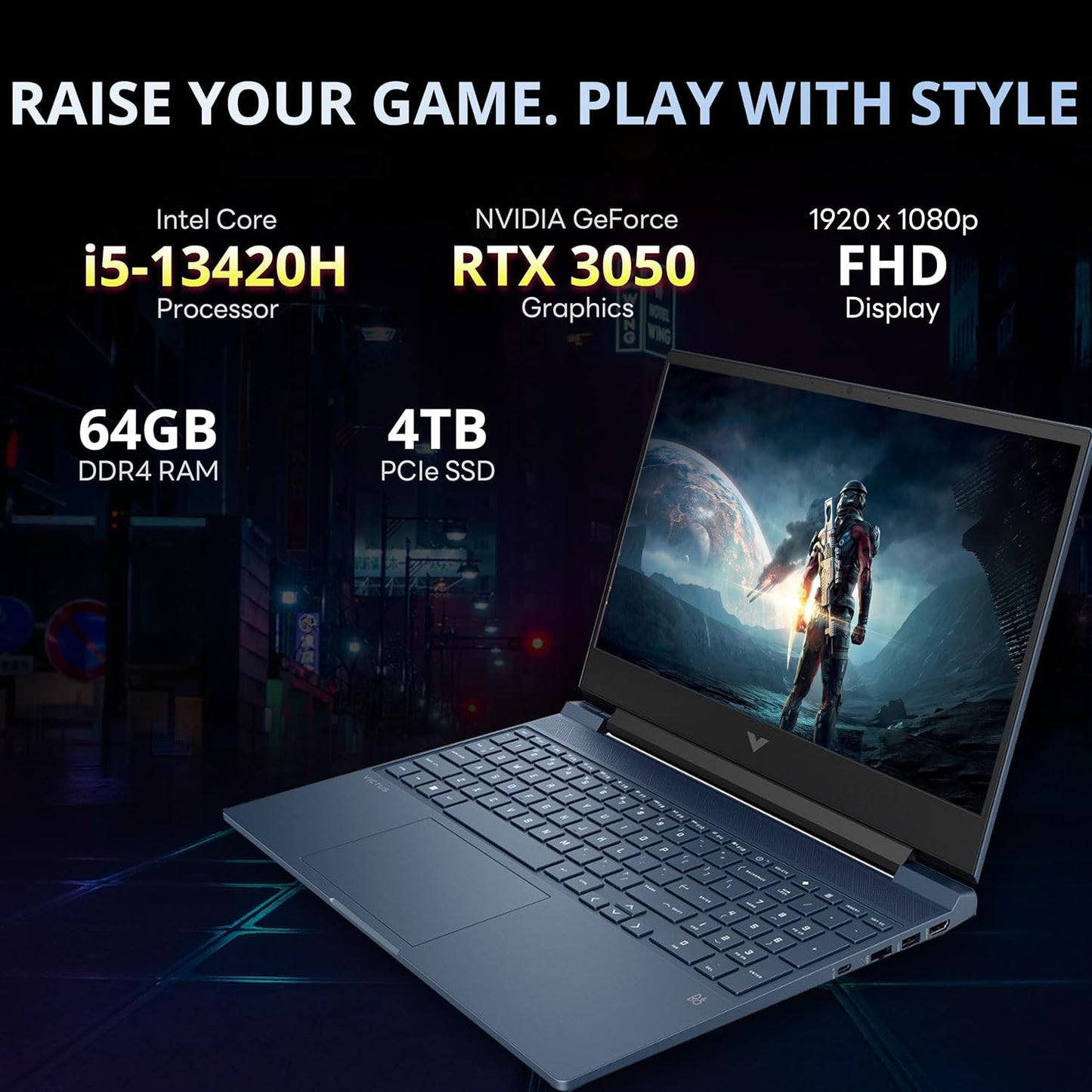 HP Victus Gaming Laptop - i5, RTX 3050, 64GB RAM, 4TB SSD