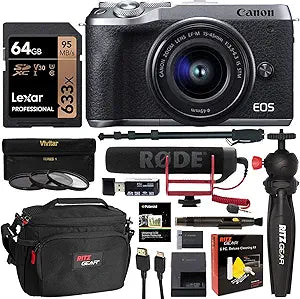 Canon m6mk3 EOS M6 Mark II Mirrorless 15-45mm Kit Silver — main product image