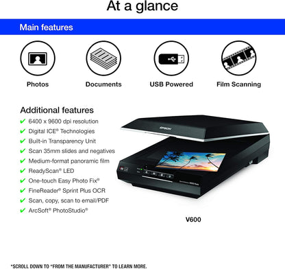 Epson B11B198011 Perfection V600 Photo Scanner Renewed